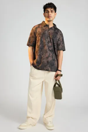 Earthy Print Men's Polo T-Shirt