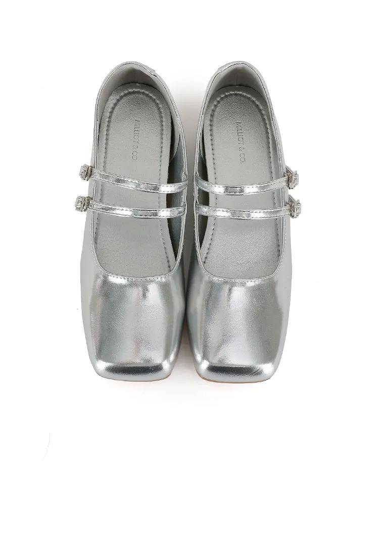 Eleanor Mary Jane Wedges (Silver)