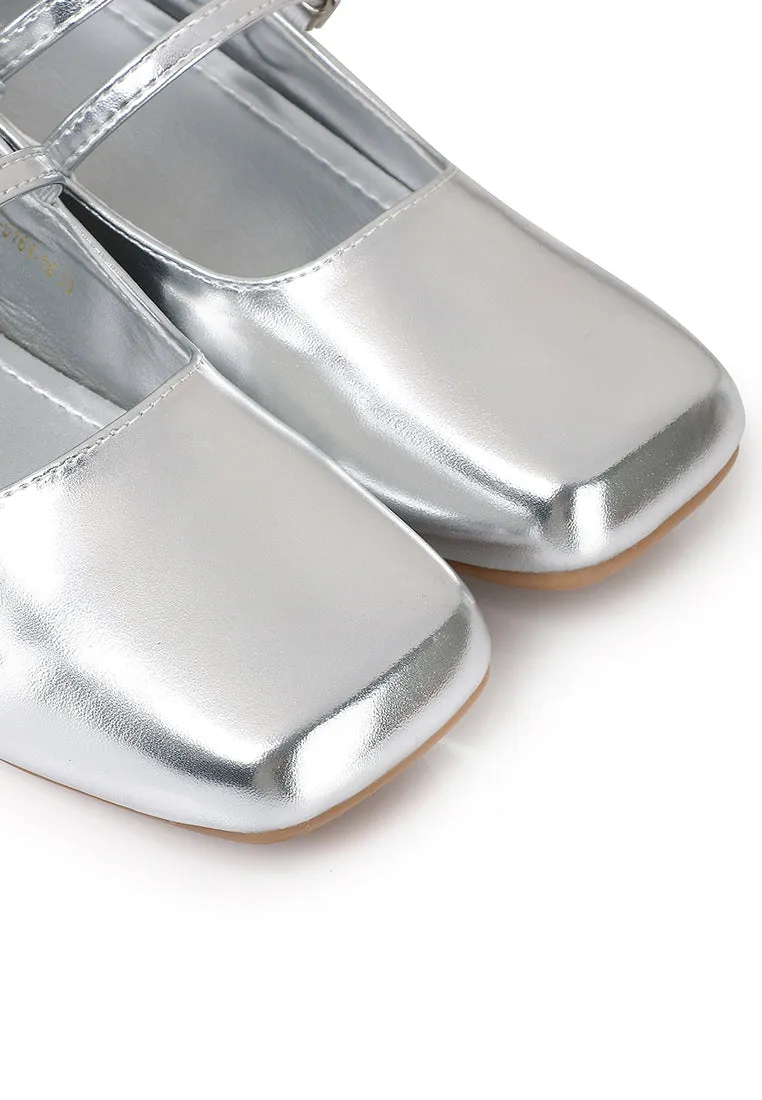 Eleanor Mary Jane Wedges (Silver)