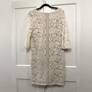 Elegant CB Cream lined Lace Dress