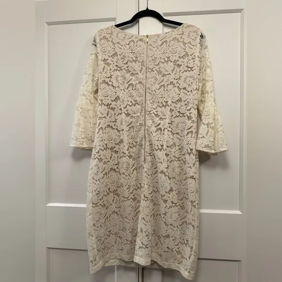 Elegant CB Cream lined Lace Dress
