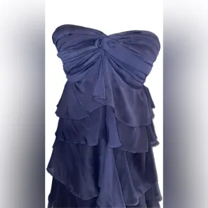 Elegant Navy Tiered Dress