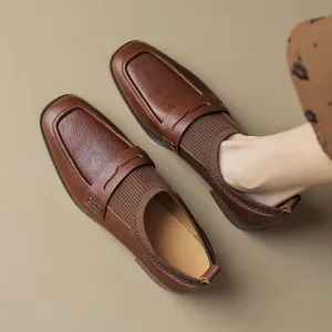 Elegant Retro Leather Pumps