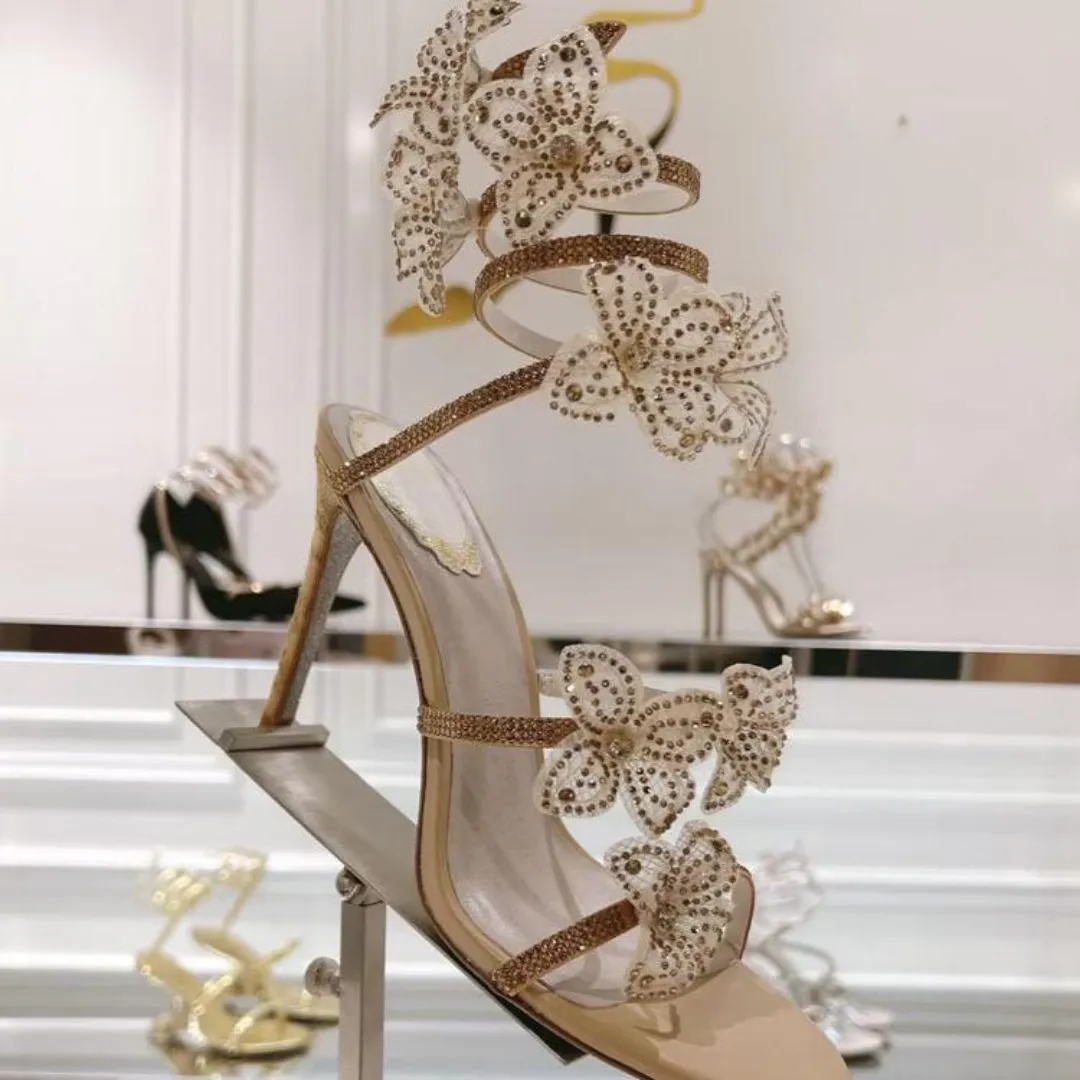 Elena Tie Up Heels (Gold)