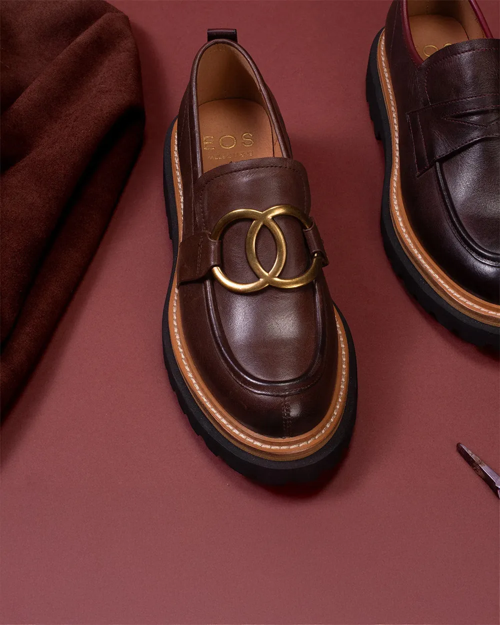 EOS Abbi Chestnut Leather Loafer
