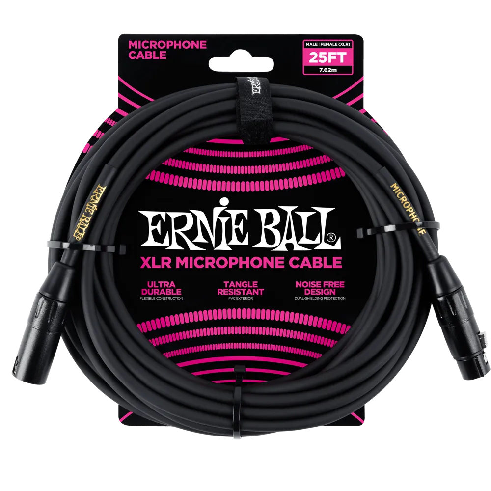 Ernie Ball 7.5 Meter Male / Female XLR Microphone Cable