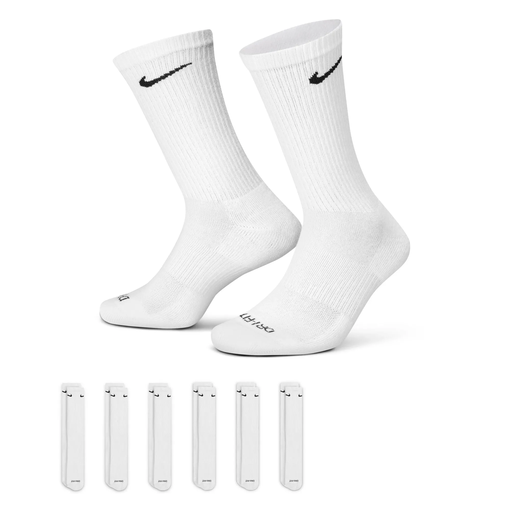 Everyday Plus Cushioned Crew Socks 6 Pairs