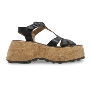 Fly London COIL275FLY Mousse Leather Women's Heels Sandals