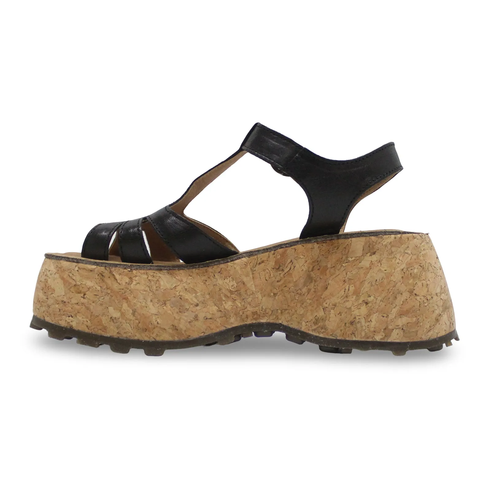 Fly London COIL275FLY Mousse Leather Women's Heels Sandals