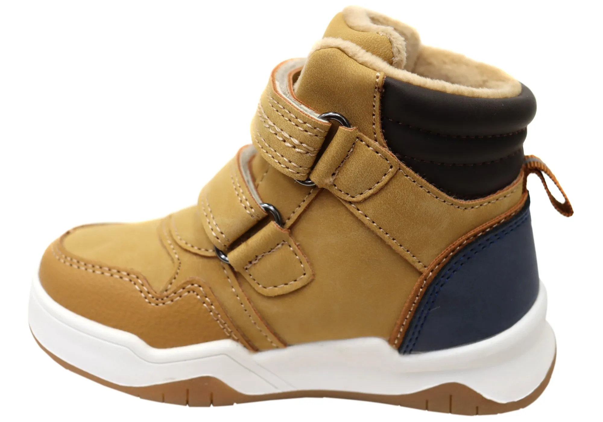 Grosby Alfie Boys Kids Comfortable Boots With Adjustable Straps