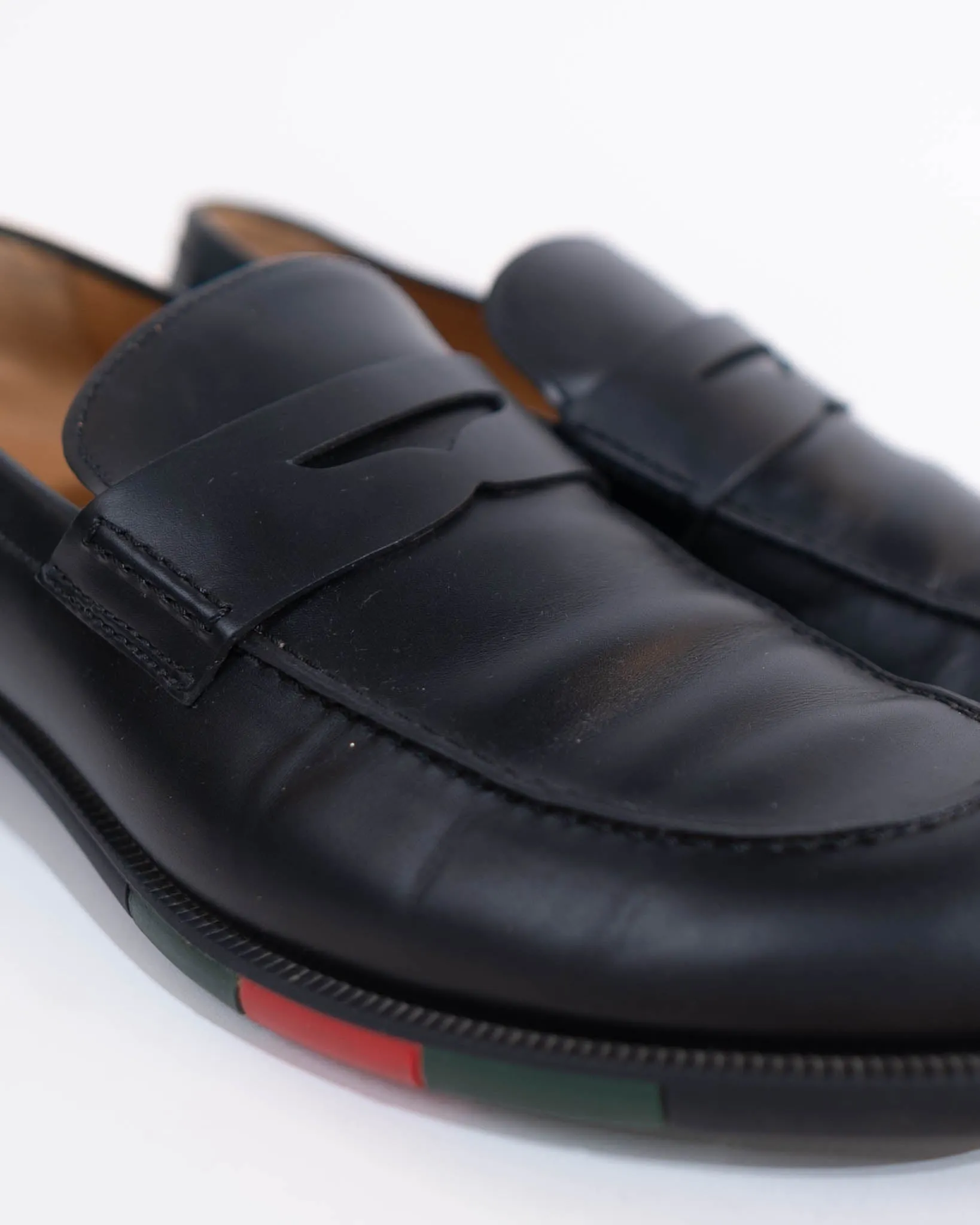 Gucci Web Leather Loafer