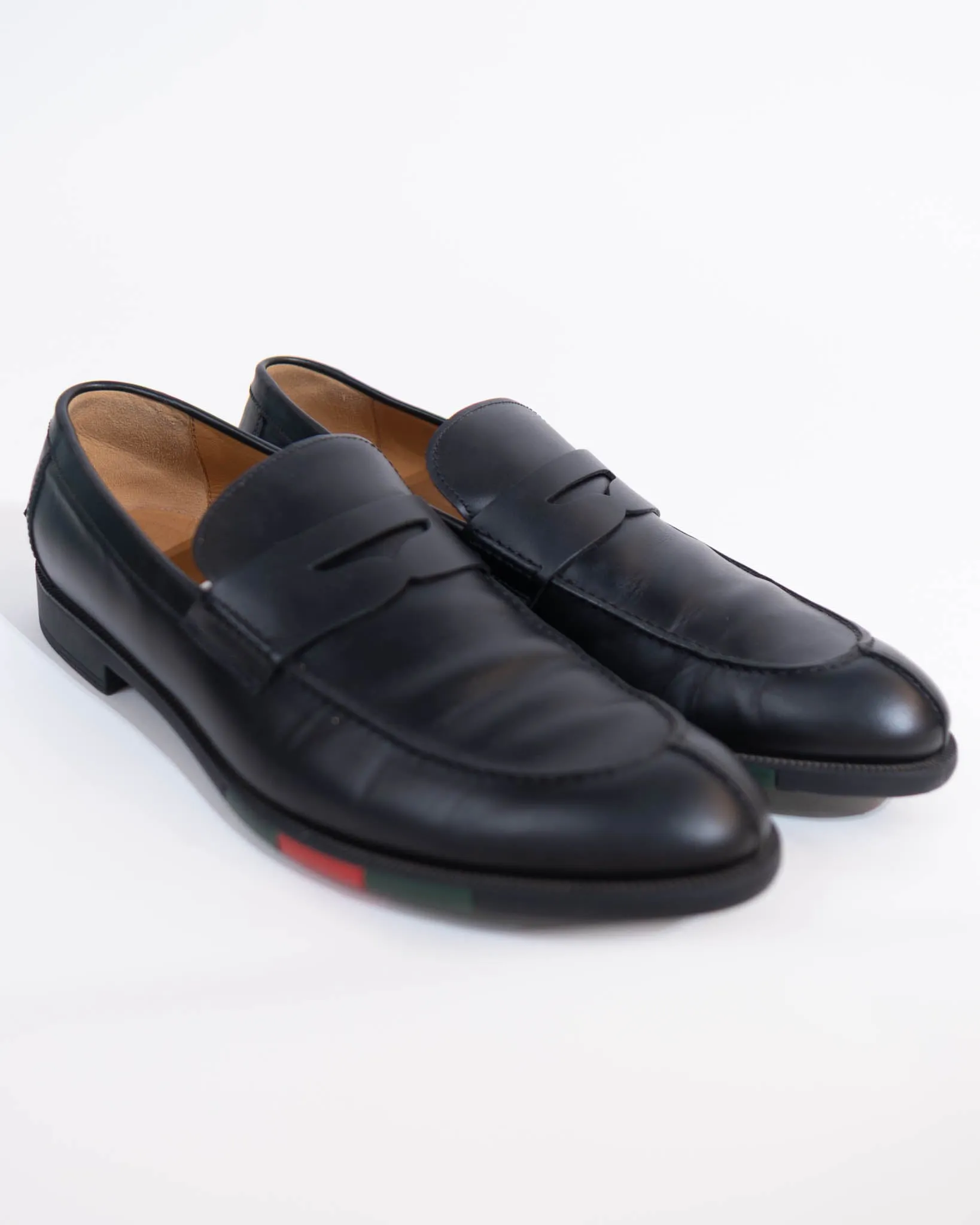 Gucci Web Leather Loafer