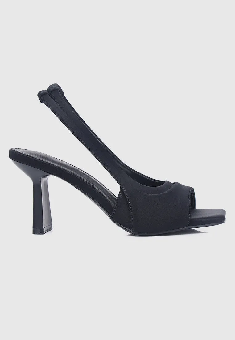 Hera Slingback Heels (Black)