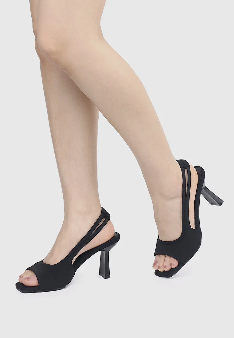 Hera Slingback Heels (Black)