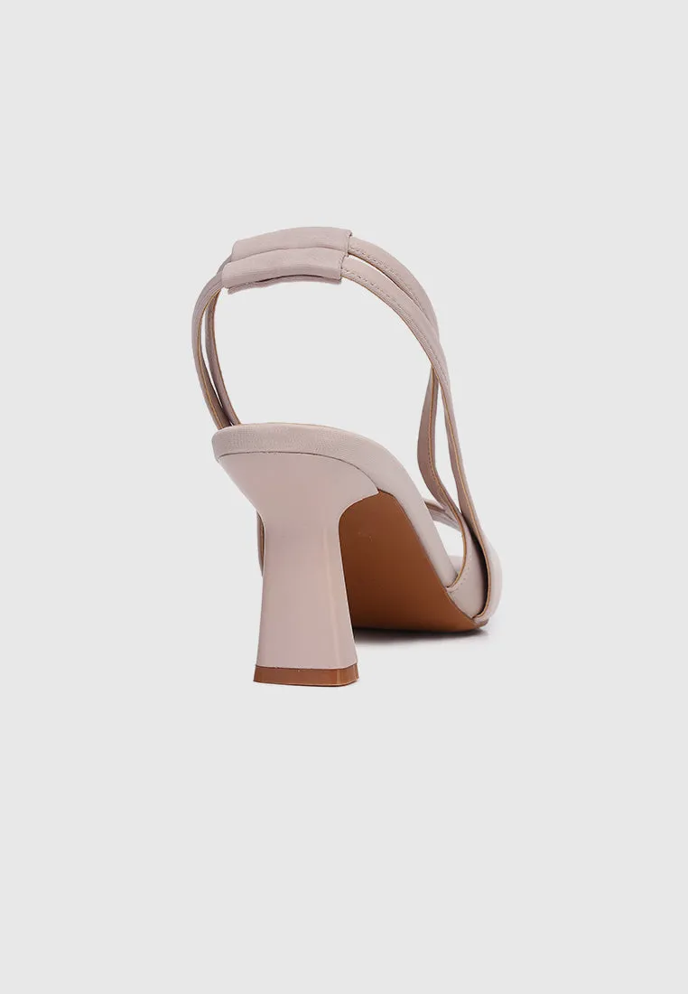 Hera Slingback Heels (Nude)