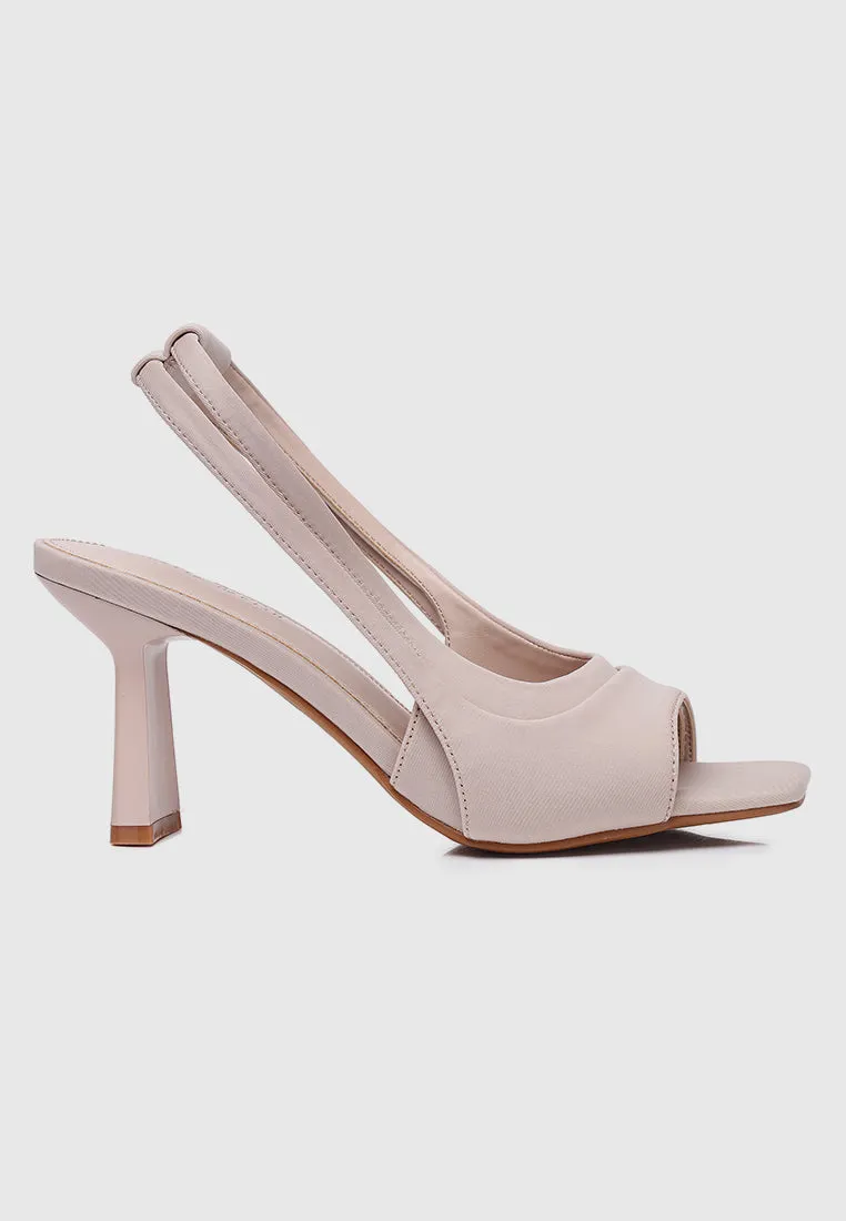 Hera Slingback Heels (Nude)