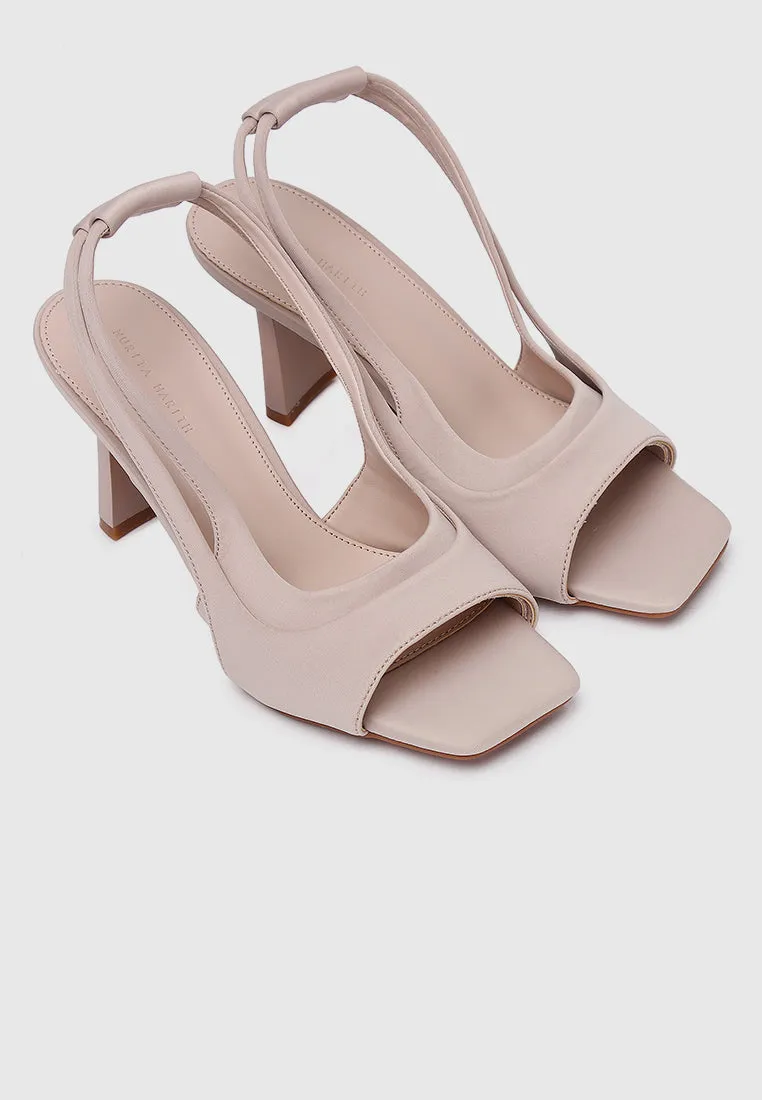 Hera Slingback Heels (Nude)