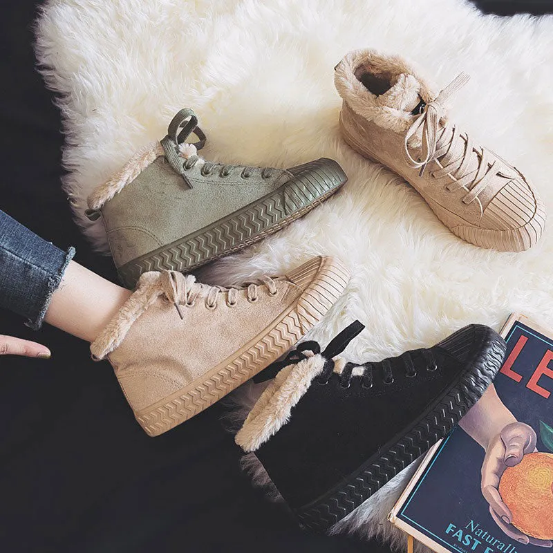 High-Top All-Match Trendy Cotton Winter Women's Boots