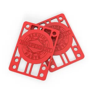 Indy Riser Pads 1/8 (Pack of 2) Red Skateboard Risers