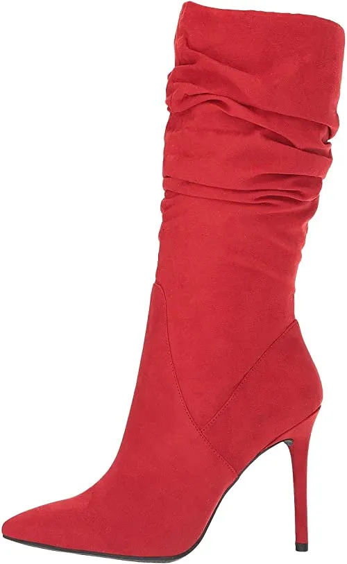 Jessica Simpson Womens js-lyndy2 Pointed Toe Mid-Calf Fashion, Red, Size 9.0