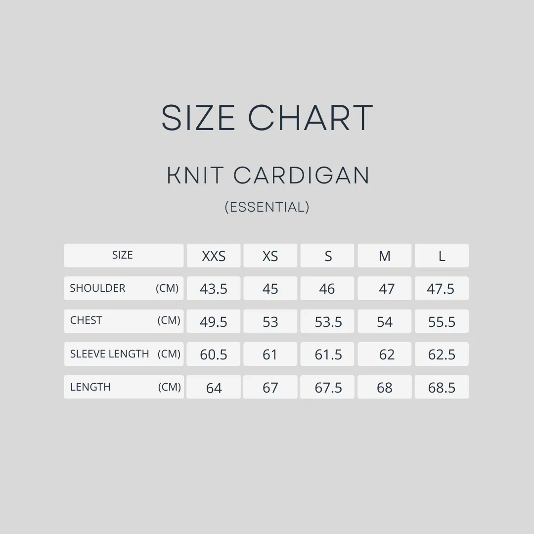 Knit Cardigan - Dark Grey Button-Up