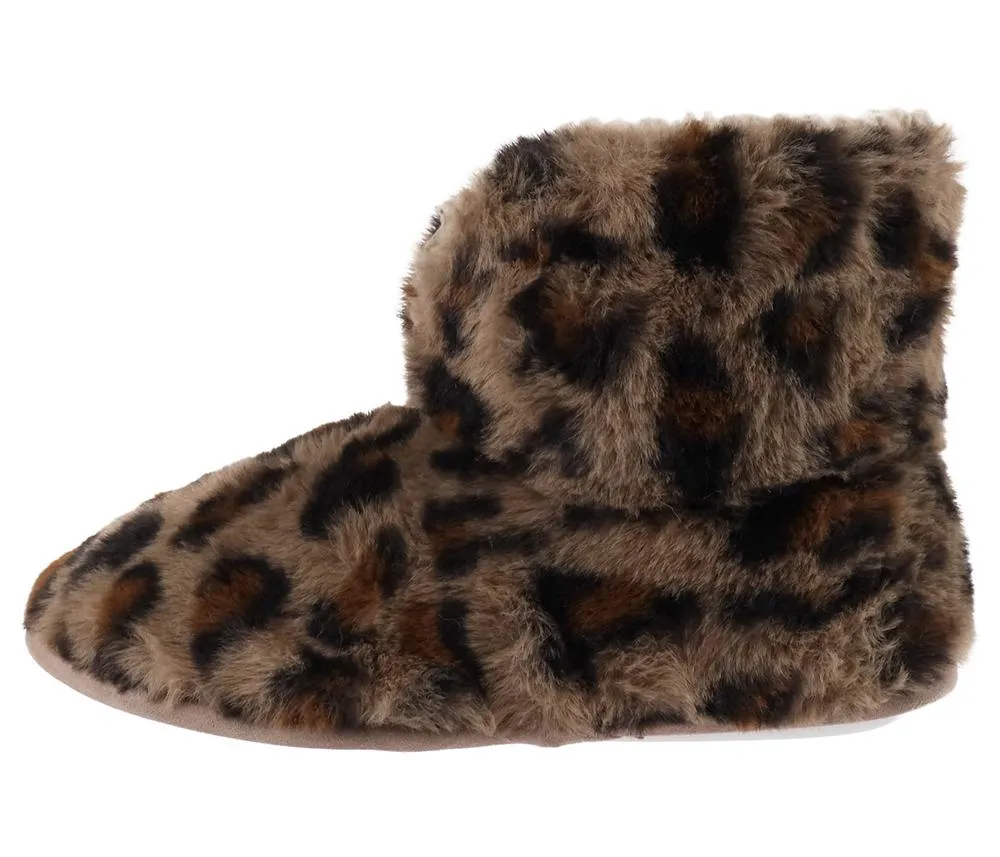 Ladies Faux Fur Boot Slipper