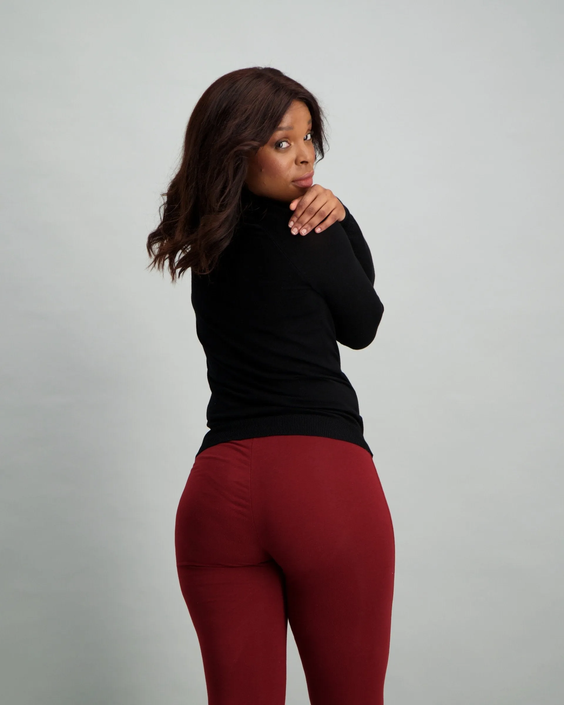 Ladies Turtle Neck Pullover - Black