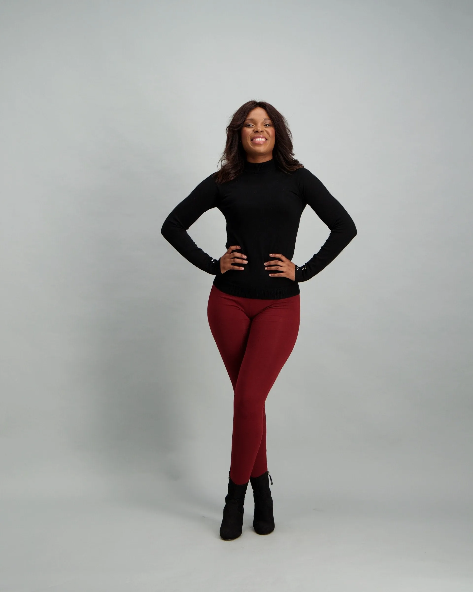 Ladies Turtle Neck Pullover - Black