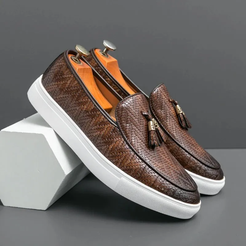 Logan Pierce Embossed Leather Loafer