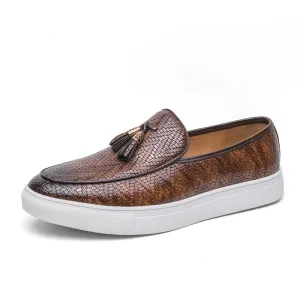 Logan Pierce Embossed Leather Loafer