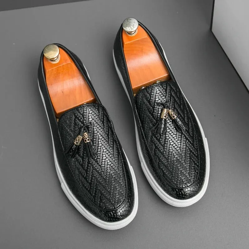 Logan Pierce Embossed Leather Loafer