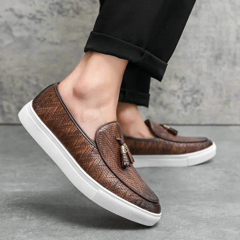 Logan Pierce Embossed Leather Loafer