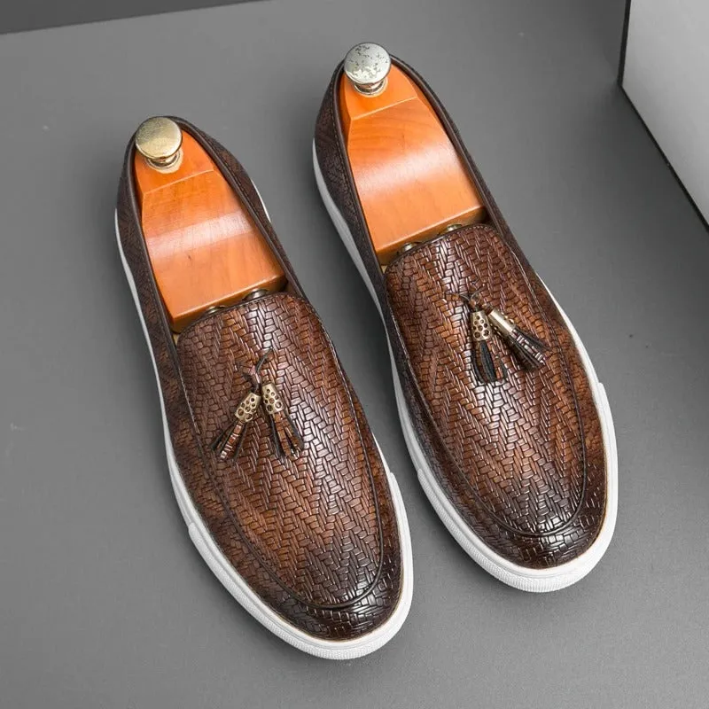 Logan Pierce Embossed Leather Loafer