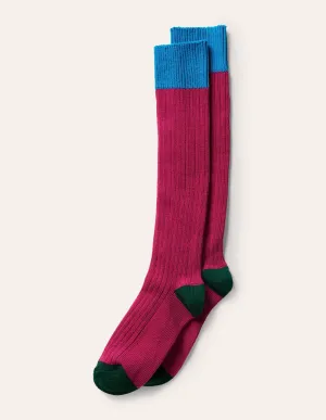 Long Chunky Socks-Sail/Festival Pink/Forest