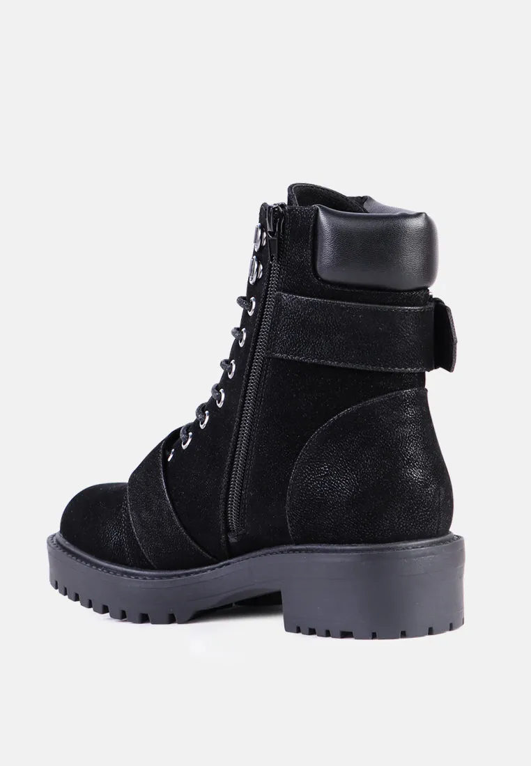 maisie adjustable buckle chunky sole ankle boots