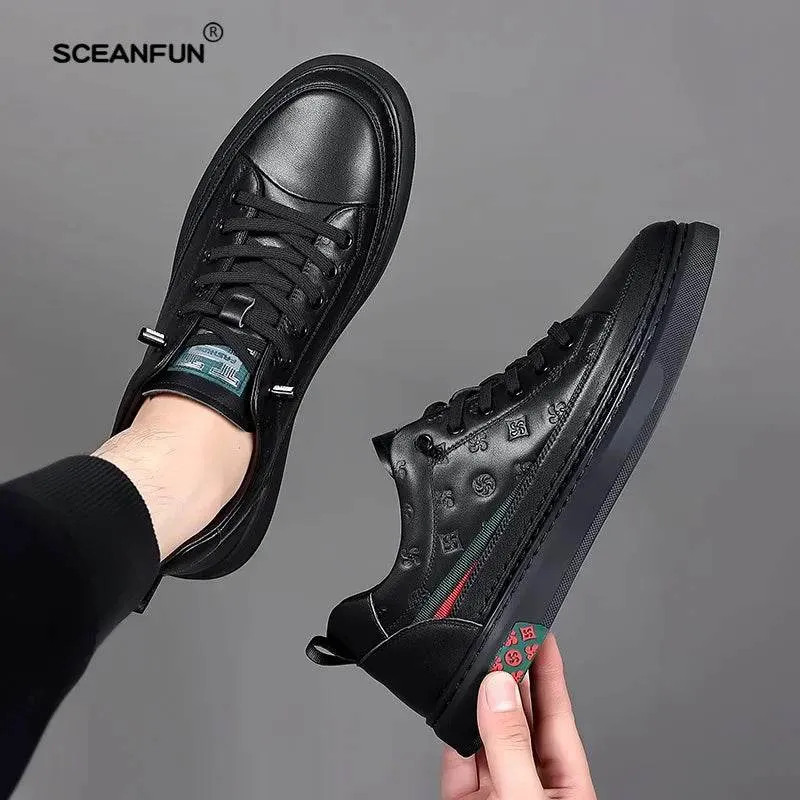 Men's Casual Shoes - Soft Leather Loafers Sneakers - TSS436