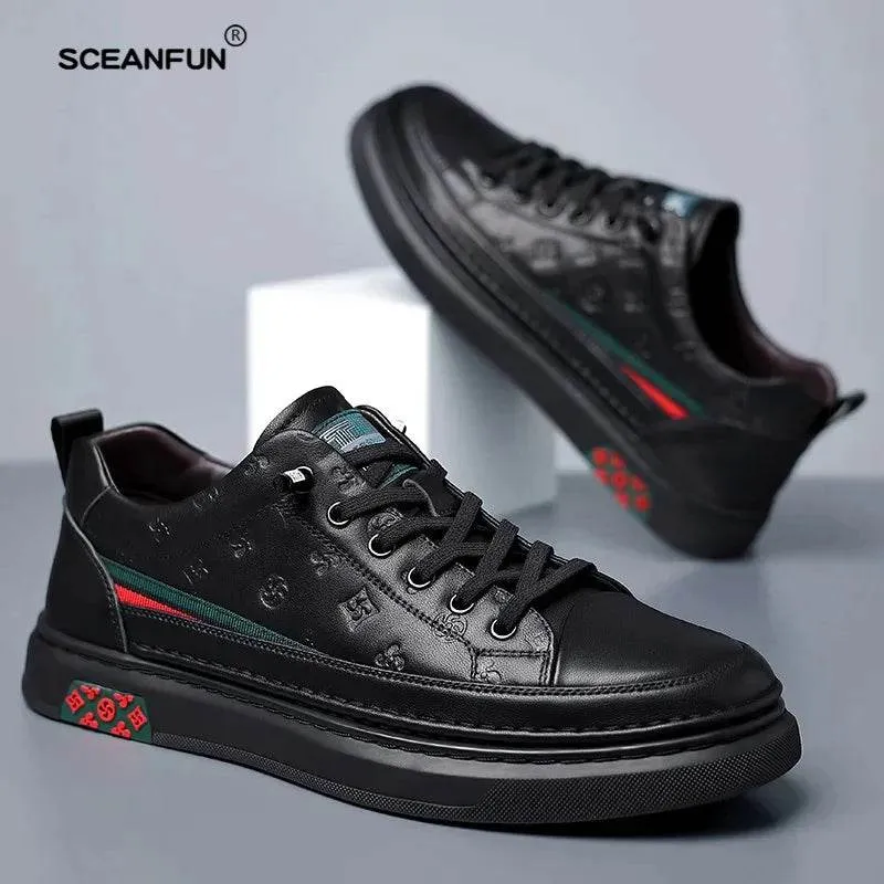 Men's Casual Shoes - Soft Leather Loafers Sneakers - TSS436