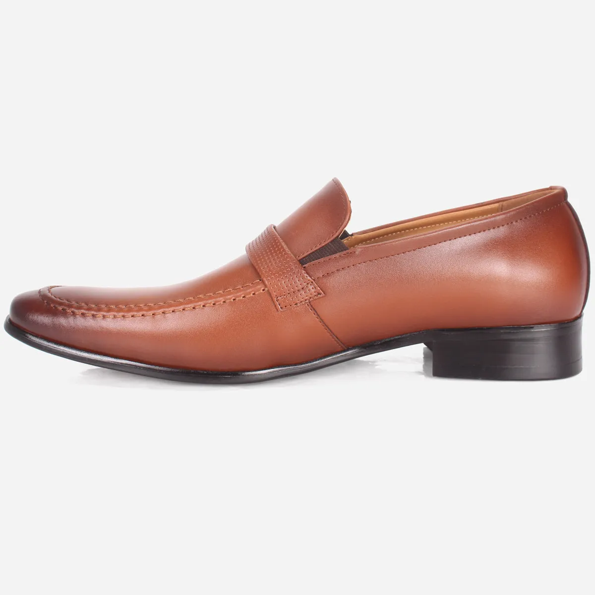 Mens "HUZIM" Leather Office Formal Slide In Shoes