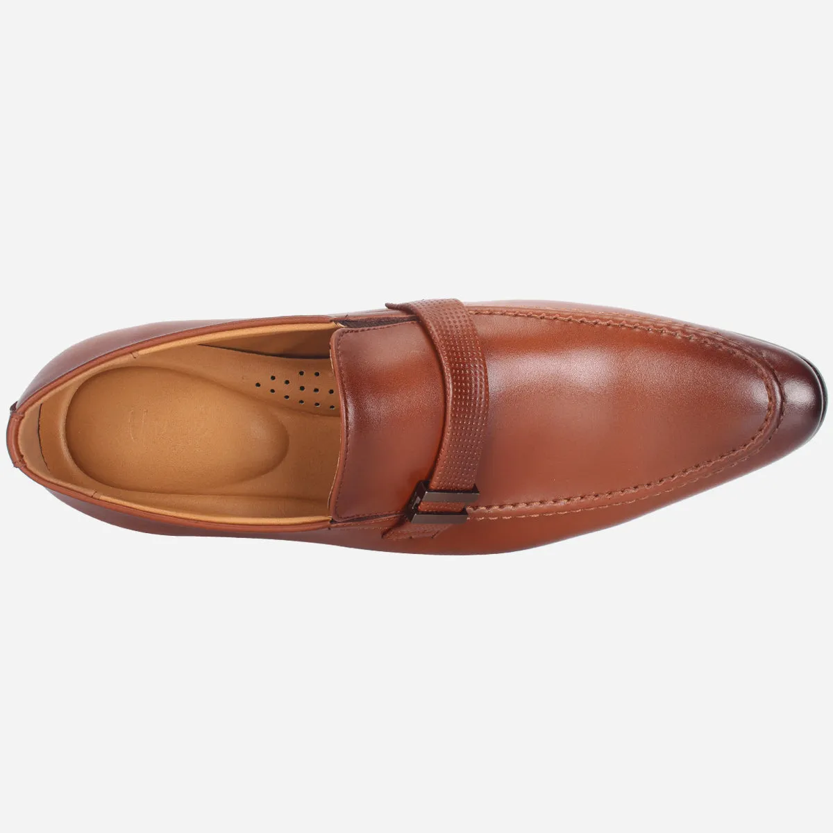 Mens "HUZIM" Leather Office Formal Slide In Shoes