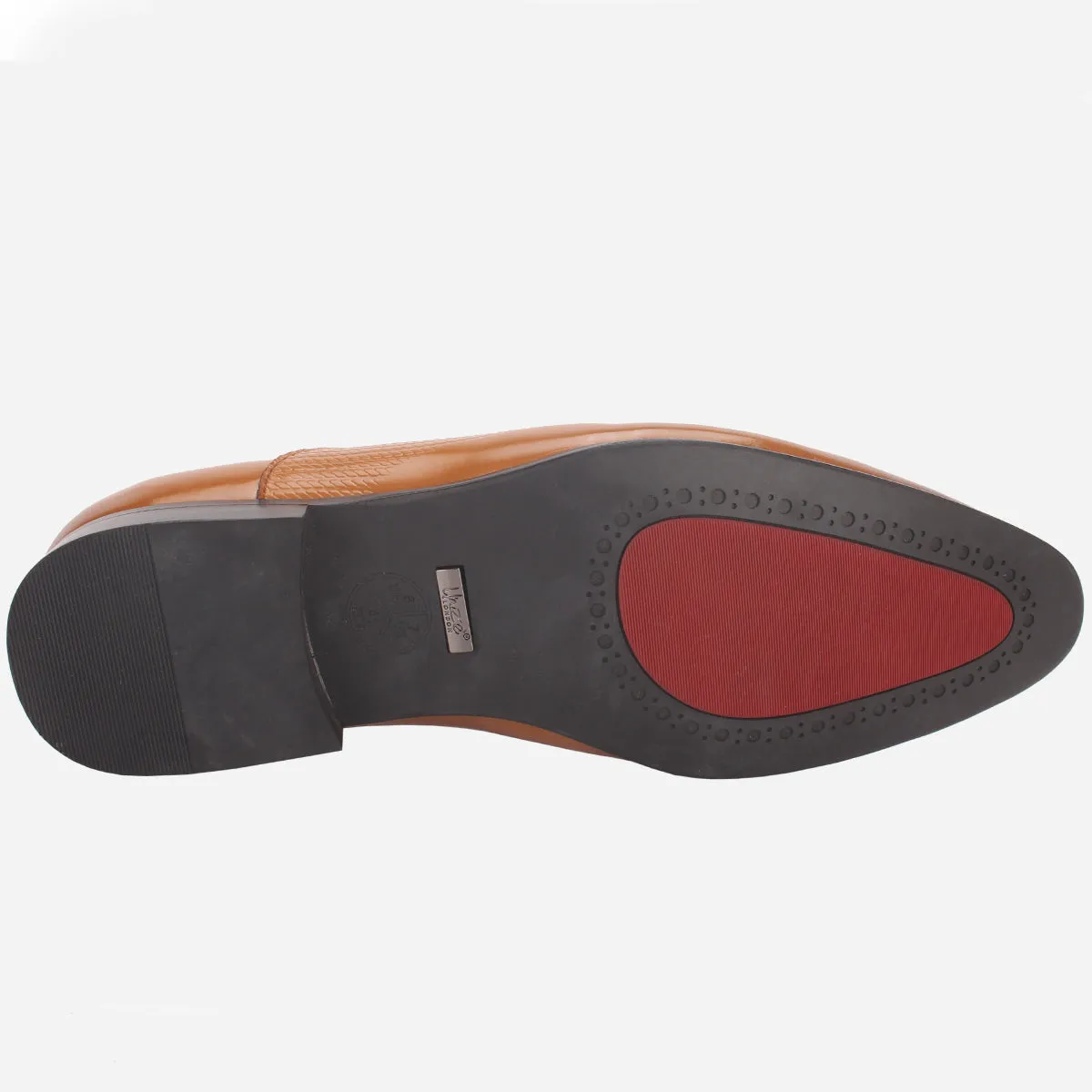 Mens "MILANO" Leather Dress Formal Slide In Shoes