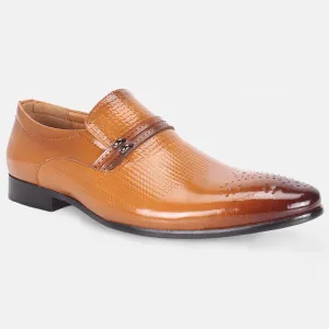 Mens "MILANO" Leather Dress Formal Slide In Shoes