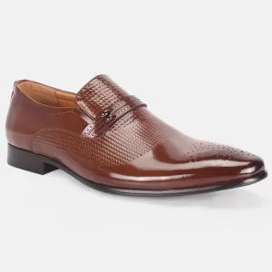Mens "MILANO" Leather Dress Formal Slide In Shoes