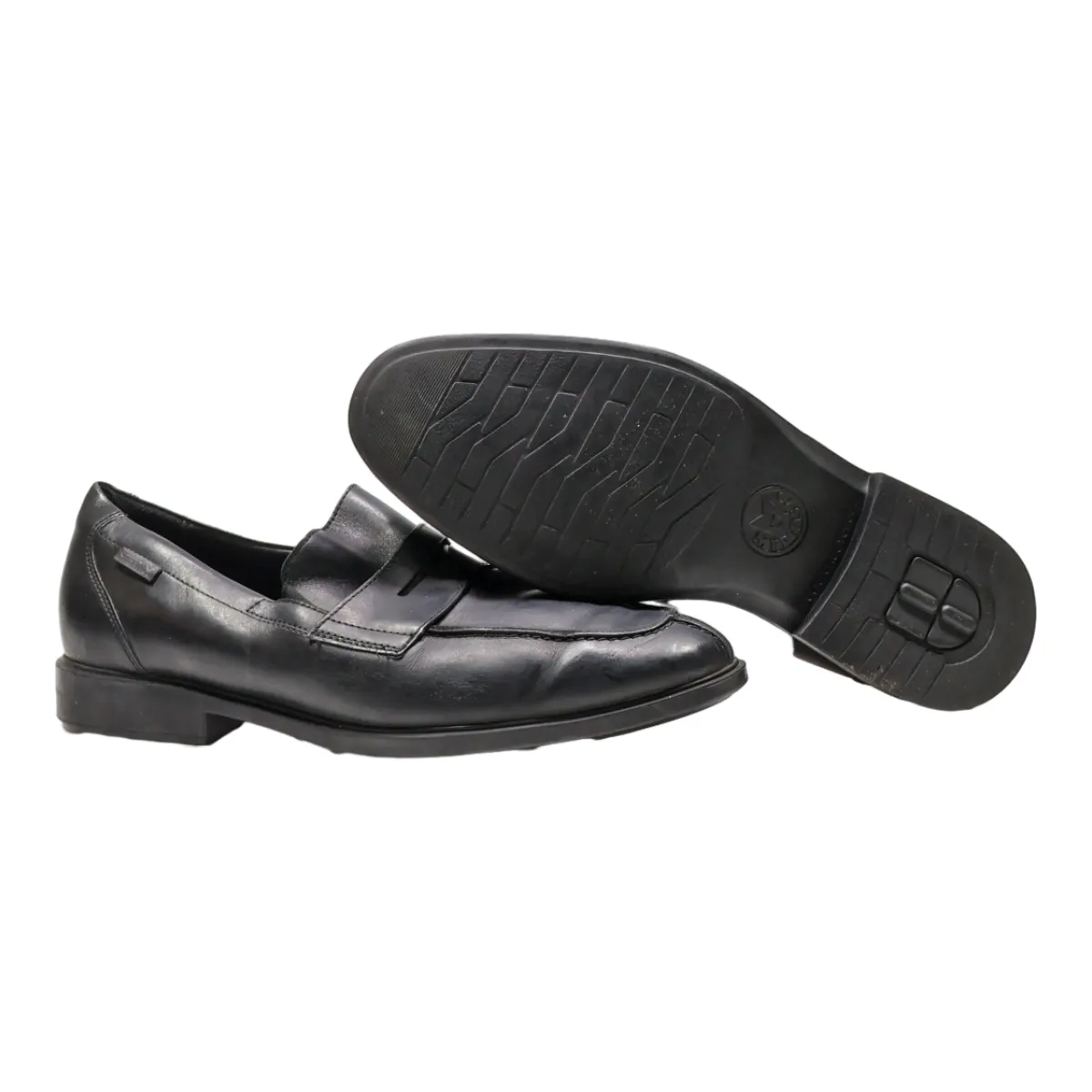 MEPHISTO Loafer Shoes Black Leather Mens UK 7.5