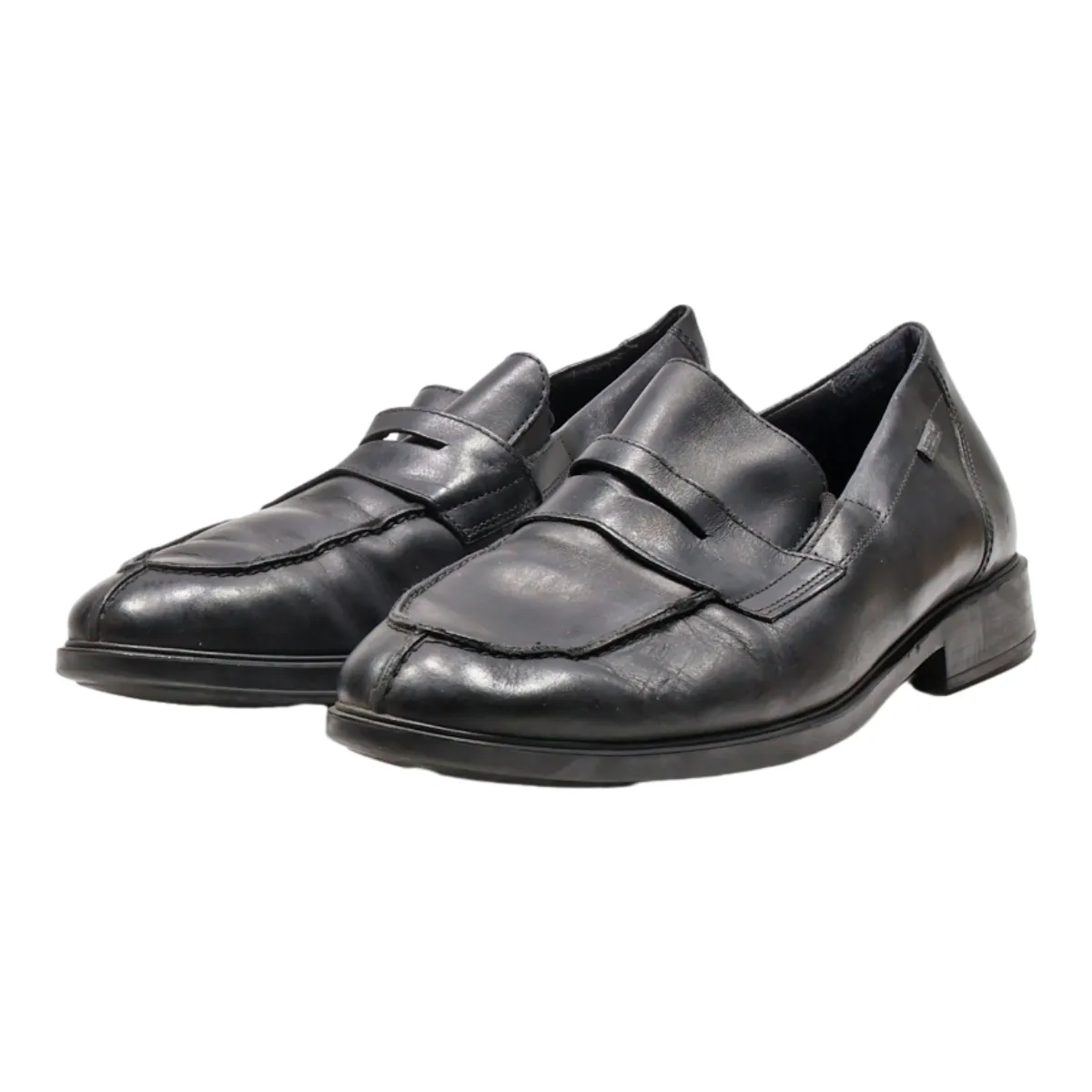 MEPHISTO Loafer Shoes Black Leather Mens UK 7.5