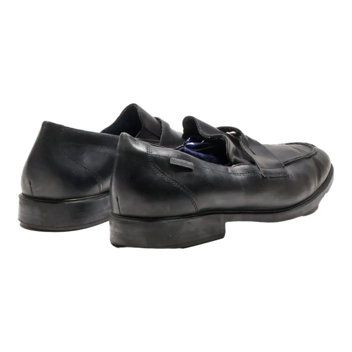 MEPHISTO Loafer Shoes Black Leather Mens UK 7.5