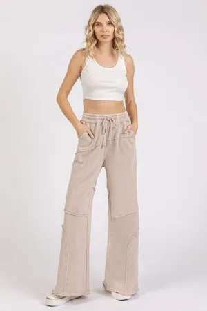 Mineral Wash Elastic Waist Pants