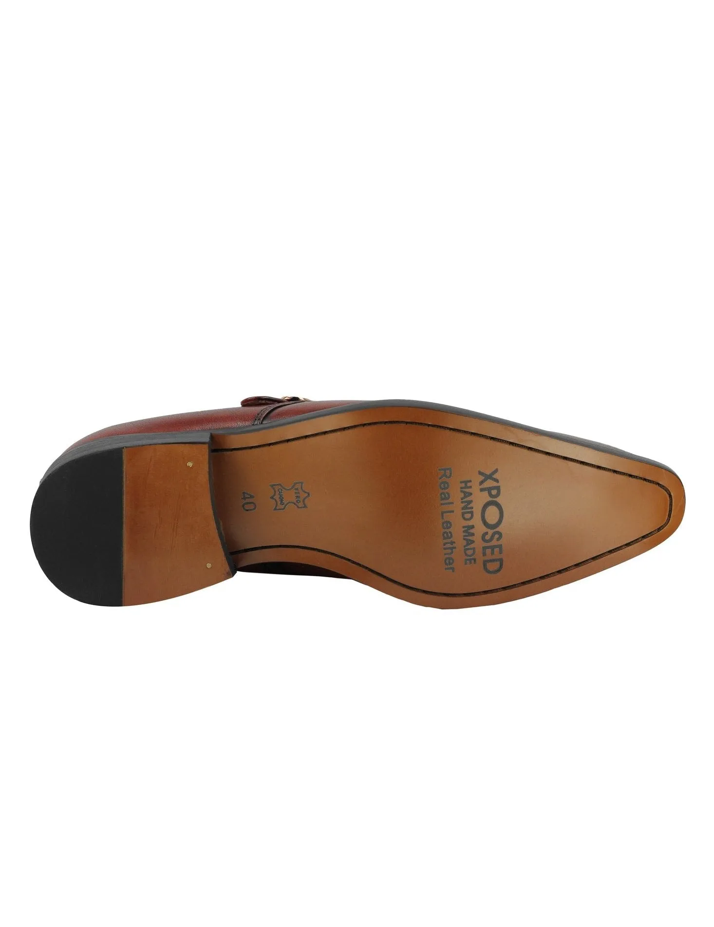 MONK STRAP SHOES IN RED