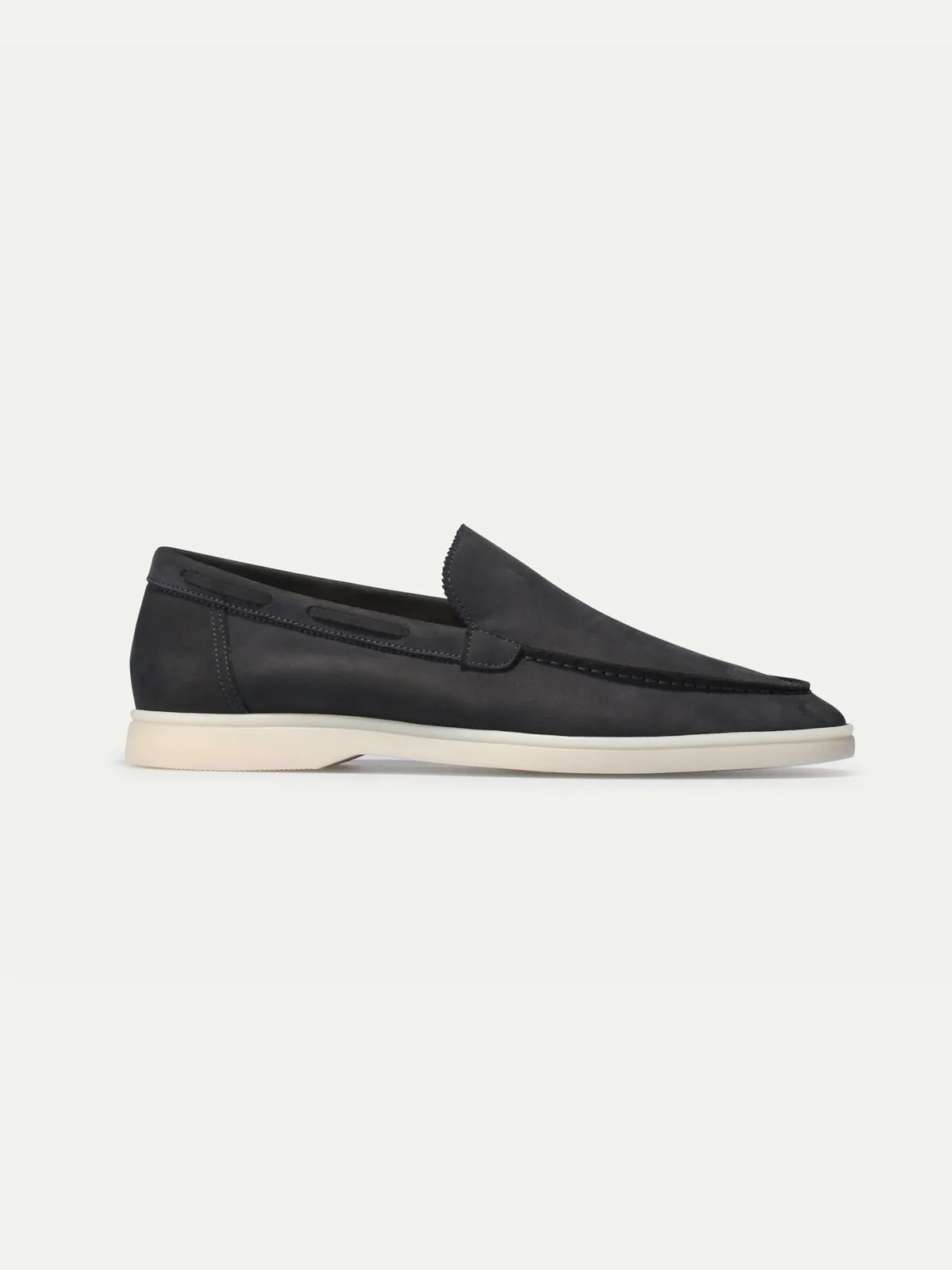 Navy Nubuck - Yacht Loafers