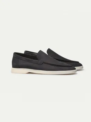 Navy Nubuck - Yacht Loafers