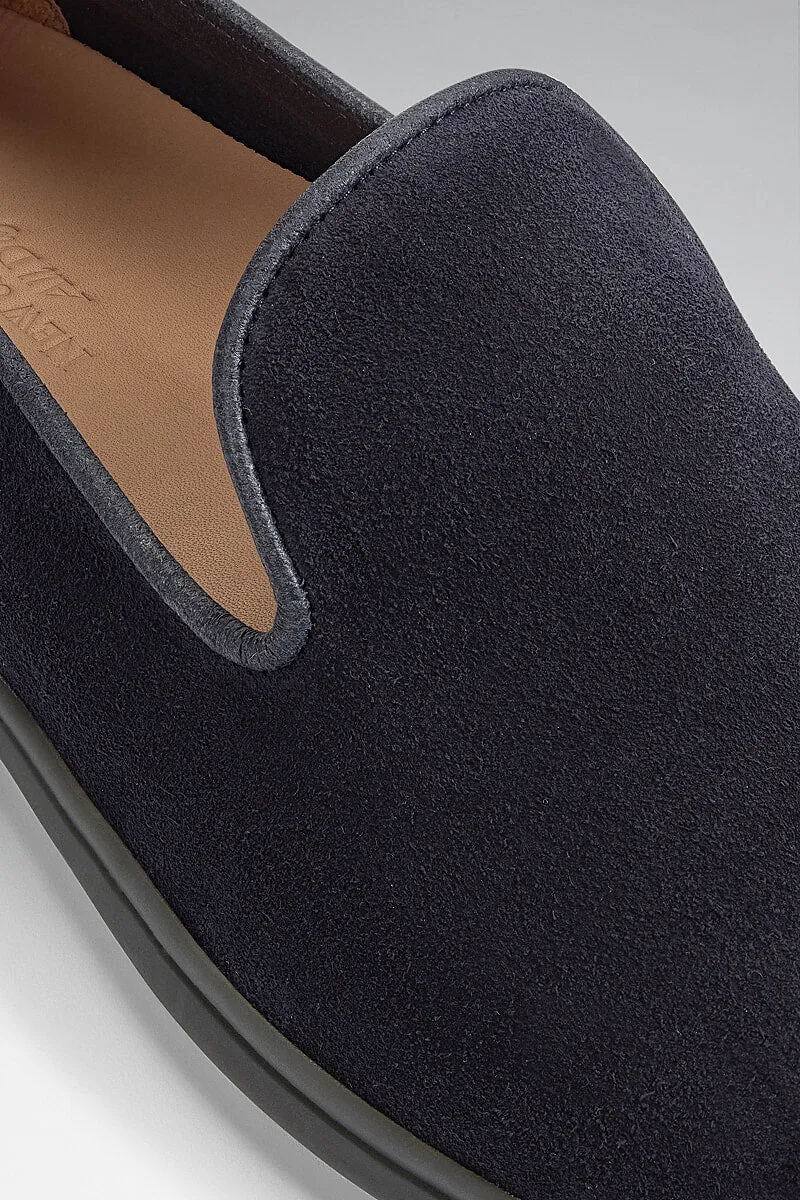 Navy Suede All Day Slipper